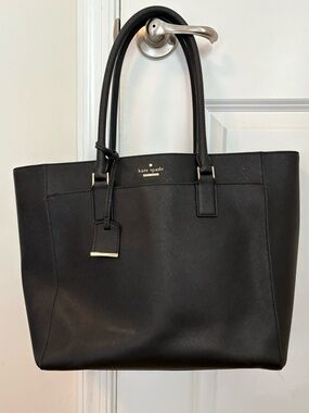 kate spade Black Saffiano Leather Tote
